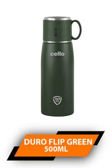 Cello Thermosteel Duro Flip 500 M Green 500ml
